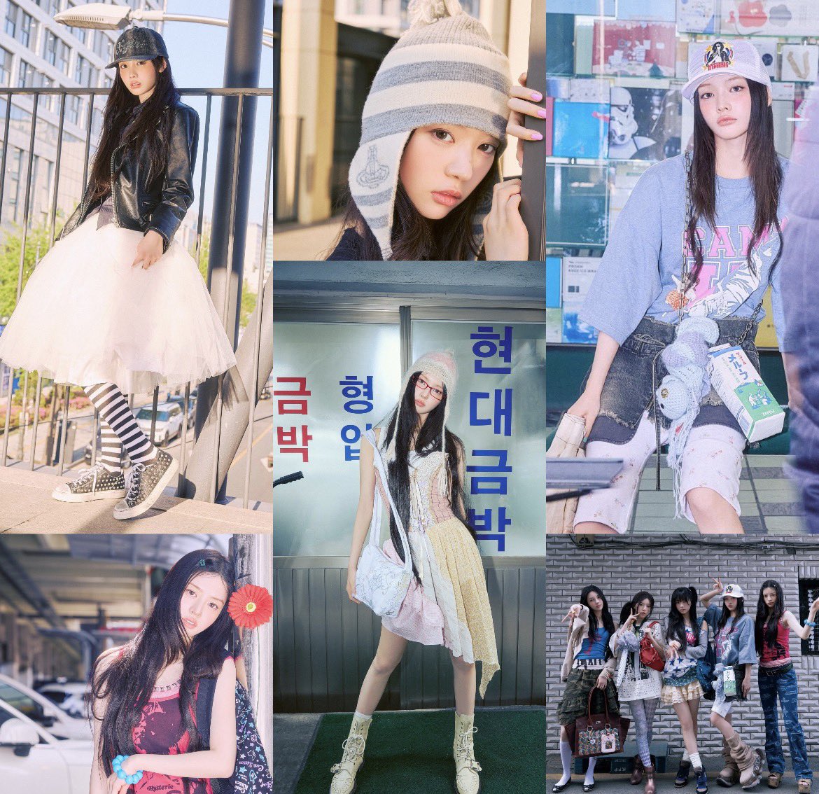likeafantasy__'s tweet photo. ILLIT made references and paid homage to historical fashion brands of the early harajuku punk scene and the ‘fruits magazine’ golden age years (hysteric glamour, x-girl, vivienne westwood, etc) for their jp comeback, ‘i got your back’. https://t.co/aO4ZwRoUDd