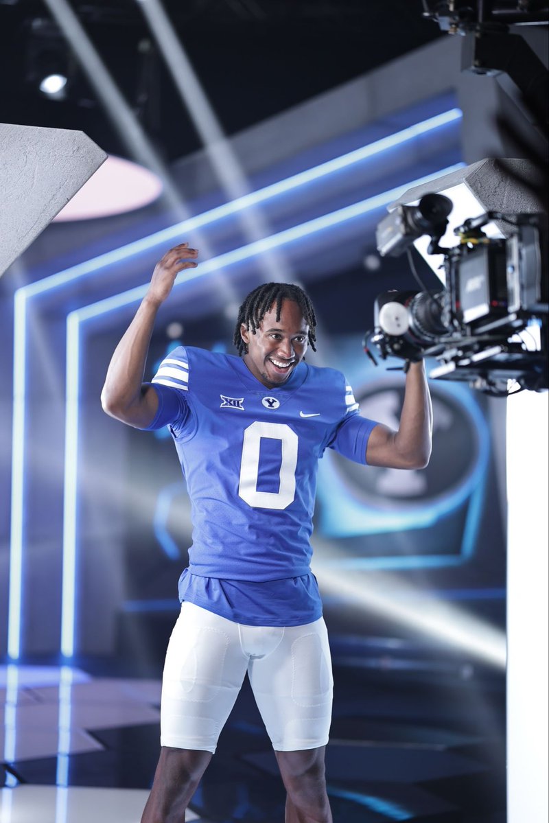 JohnJDevine's tweet photo. Stevenson grad Evan Johnson took part in the Big 12 media day for BYU https://t.co/2XEZNu5RW4