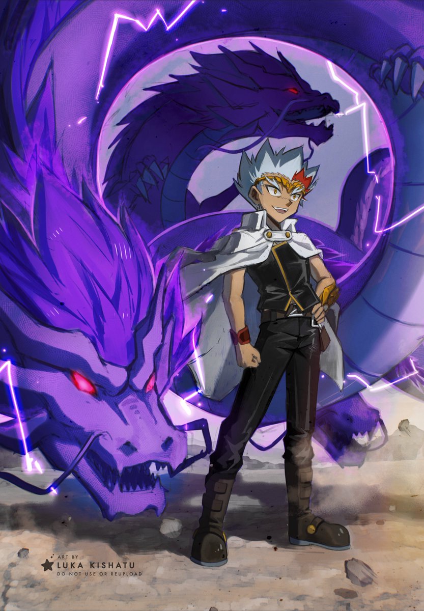 Luka_Kishatu's tweet photo. Ryuga and Lightning LDrago 🐉💜⚡ https://t.co/lIwzuctsiR