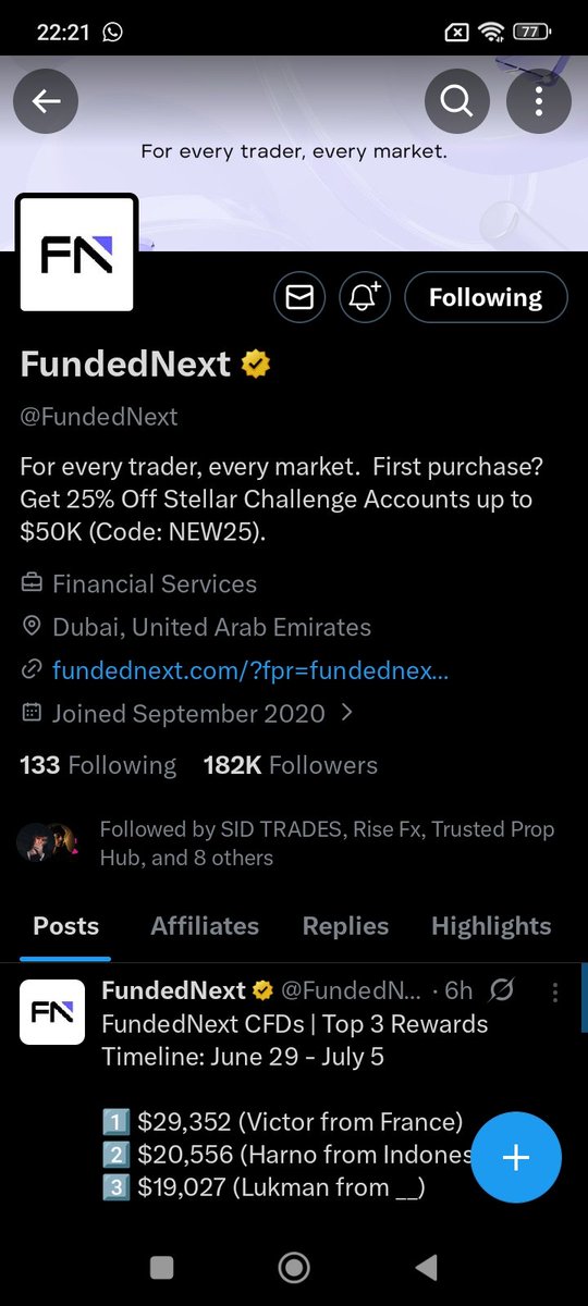 Teejay10753241's tweet photo. @Techriztm @PsychedeliaAcad @FundedNext @TraderHadesh All done big boss https://t.co/WqOHrP6p7A