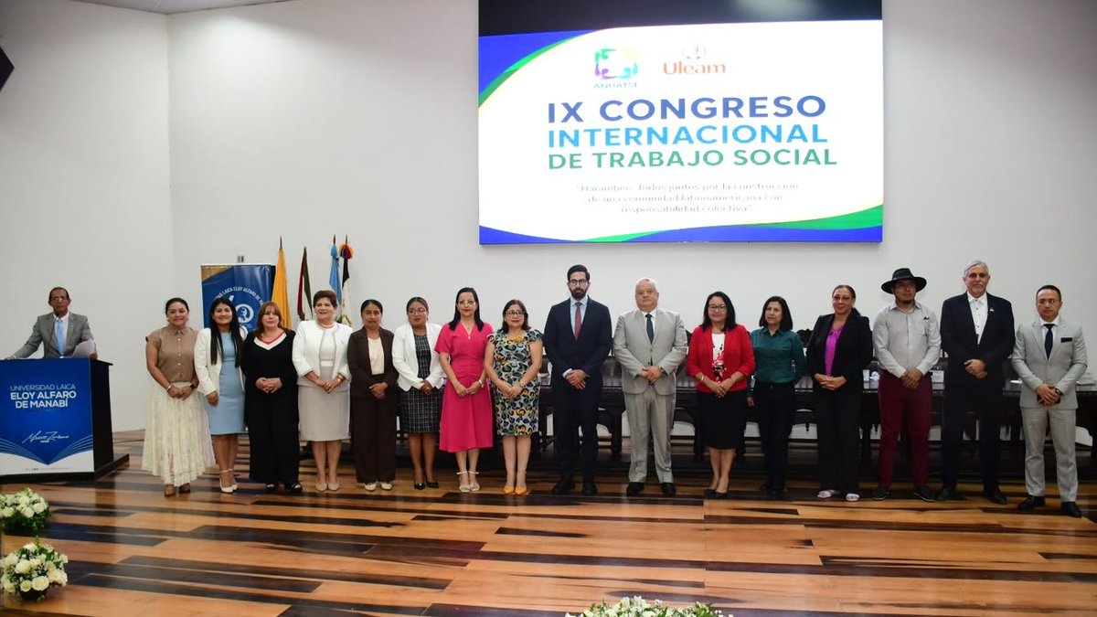 ces_ec's tweet photo. ➡️ Dra. Carmita Álvarez, consejera académica, asistió al IX Congreso Internacional de Trabajo Social “Harambee: todos juntos por la construcción de una comunidad latinoamericana con responsabilidad colectiva”, organizado por #ANUATSE @UleamEcuador @UTMManabi y @unesumoficial. https://t.co/YPSjtlYqYi