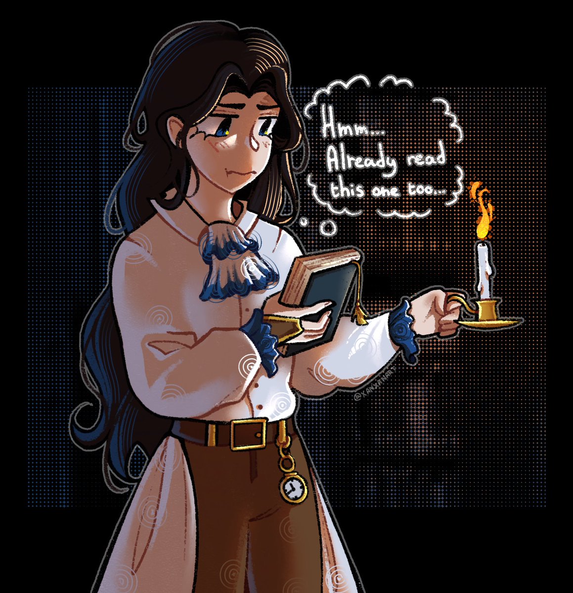 xanxanart's tweet photo. 1st attack on @jellyfsh_otter :D
Hedwig’s trying to find a book she hasn’t read yet (the library definitely needs some new stock-)

#artfight #artfight2026ㅤ https://t.co/ndIzLOs8ye