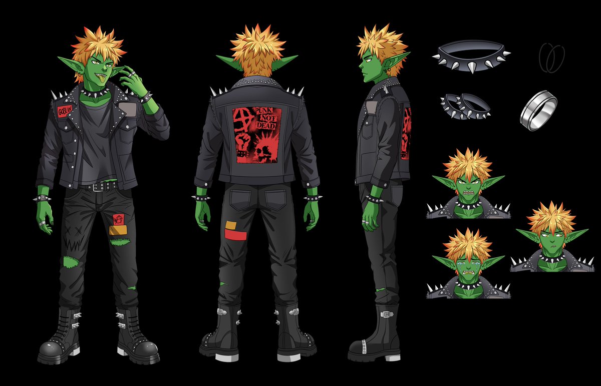 Gerritdagobbo's tweet photo. Hi there, I am Gerrit "hey you" Gary Goblin.
°
I am a Belgian Goblin Vtuber/PNGtuber that is about to debut soon.
I speak dutch and English and love videogames and yelling vines.
°
Character sheet art done by Hana Kanaya https://t.co/vBuoV9jy74