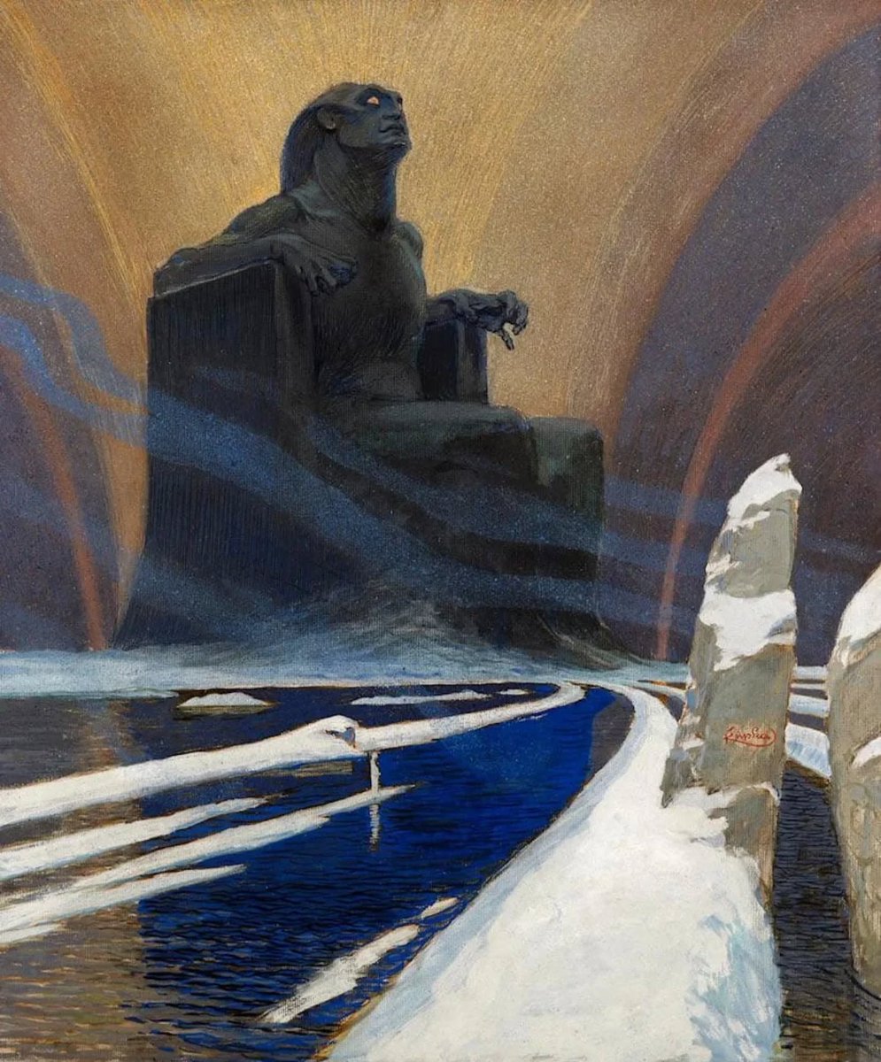 DailyClassicArt's tweet photo. František Kupka - "Black Idol" (c. 1903) https://t.co/rfiyJM18LU
