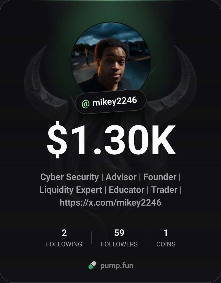 mikey2246's tweet photo. 59 followers now!

My pumpfun token is now live $TEB

Do you think you can HOLD?

Drop your Solana wallet address!

Like, repost, follow! https://t.co/CsxtdY3IkY