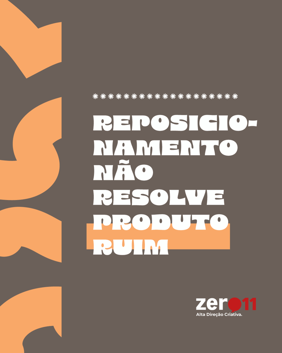 zero11prop's tweet photo. Mudar discurso não corrige entrega.
Você pode trocar a embalagem, o tom, rever o público, mas se o produto não sustenta a promessa, o mercado percebe. E rápido.

Antes de pensar em reposicionar, avalie se seu produto está à altura da história que você quer contar.

#Zero11 https://t.co/HmSbdfRT3H