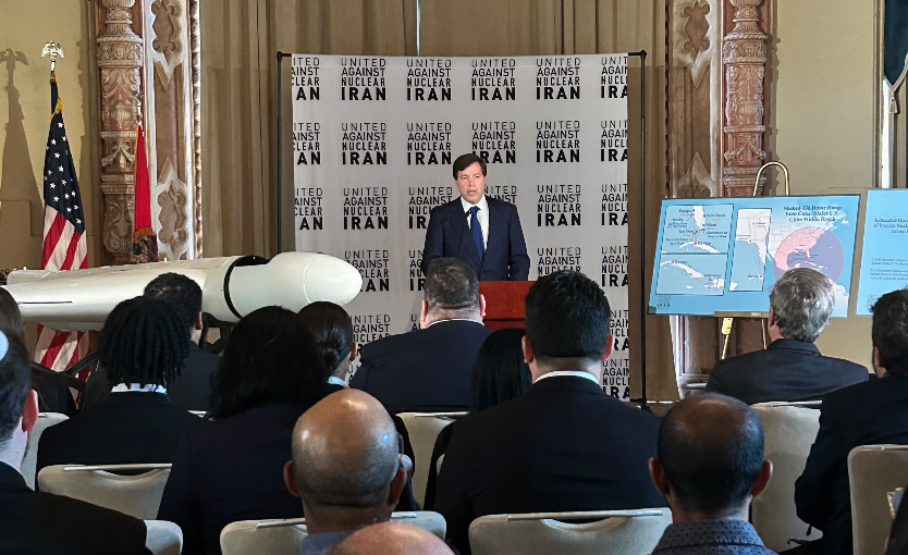UANI's tweet photo. Because of Tehran’s growing relationship with Cuba, the prospect of Iranian drone technology moving from the Strait of Hormuz to the Florida Straits is real and needs serious attention from U.S. policymakers.

UANI’s event in Miami today.
@RepCarlos @JebBush @mark_d_wallace https://t.co/pEtlBUqZrP
