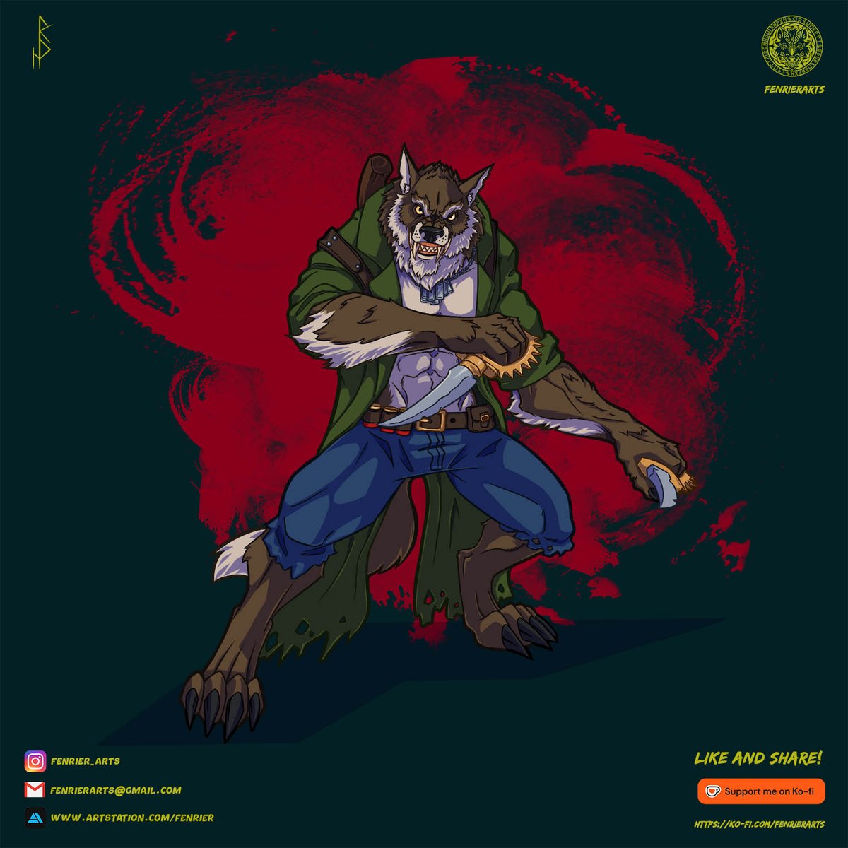 FenrierArts's tweet photo. #fanart #Werewolf #FurayPlanet #Collectibles #Supportartist #furry #Therian #figures
For #Werewolfwednesday a fanart of Veteran William from Furay Planet, the brown version.
You can see this as well as the white wolf version fanart and more in my Ko-fi https://t.co/fzdGFTk0XW https://t.co/ZCErzTKecz