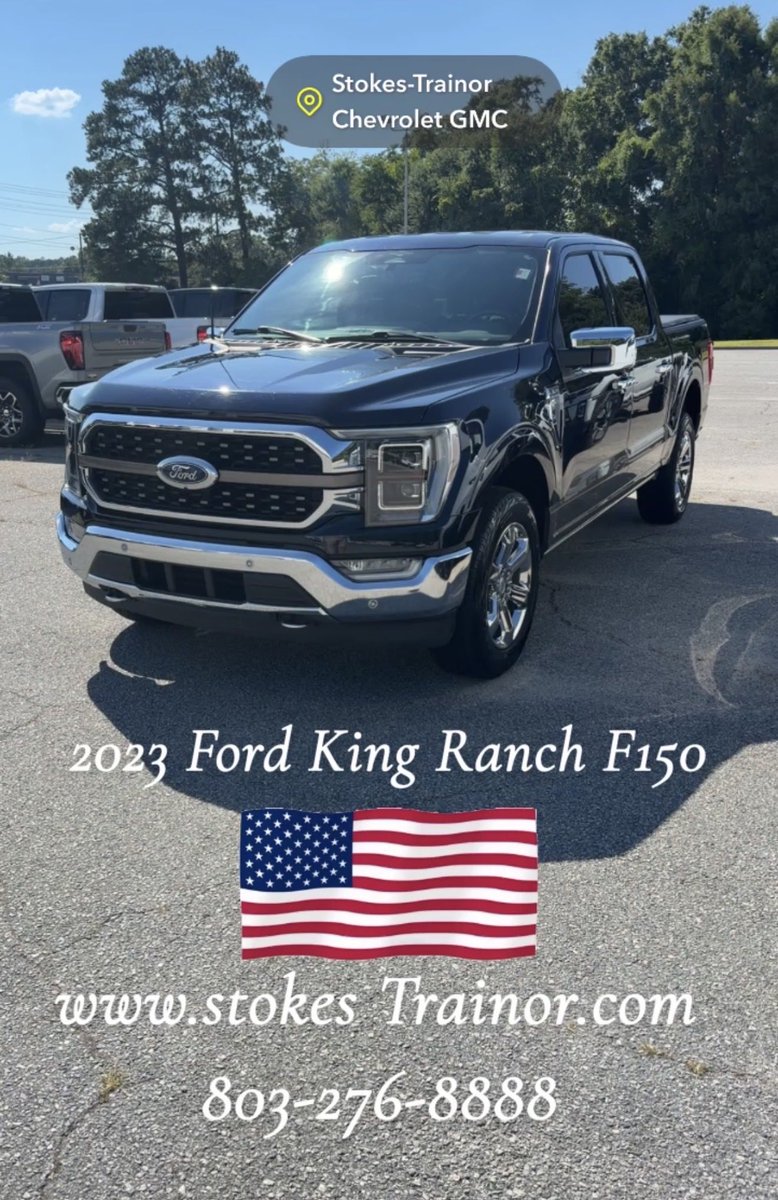 JeffRoberts2117's tweet photo. ✅check it out✅
2023 Ford F-150 King Ranch 
Antimatter blue metallic 
4wd 3.5L V6, low miles 24,244

Excellence is our standard

For more information
803-276-8888
https://t.co/o8pUJK56FE

#vehicles #trucks #SUVs #vehicleupgrade #automotive #stokestrainorchevrolet https://t.co/BLDVrj9g61