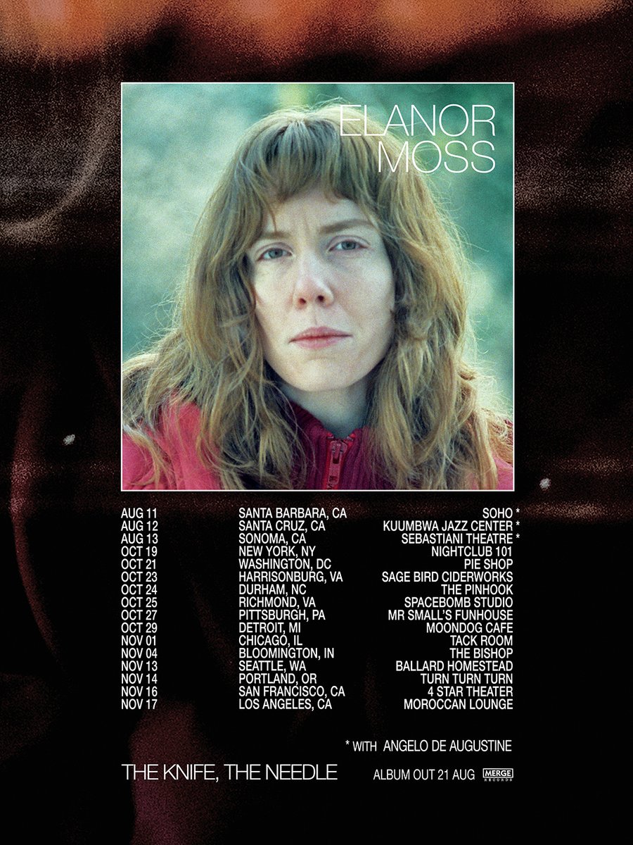 elanor_moss's tweet photo. In August I am on tour in the US opening for Angelo de Augustine, and in Oct-Nov I return for my first US Headline Tour. 

Tickets available now at https://t.co/hwRPKi8aoi https://t.co/ssFkgl3Gb1