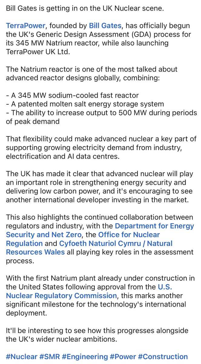 Davo_Mack's tweet photo. Bill Gates is heavily involved in the ‘UKs’ &amp; small modular nuclear reactor development sites 👀 

Just another reason to add to the list why Scotland needs independence as you all know the UKG is about to ride roughshod over the Scottish people not wanting nuclear built here https://t.co/rXvaNkxLfk