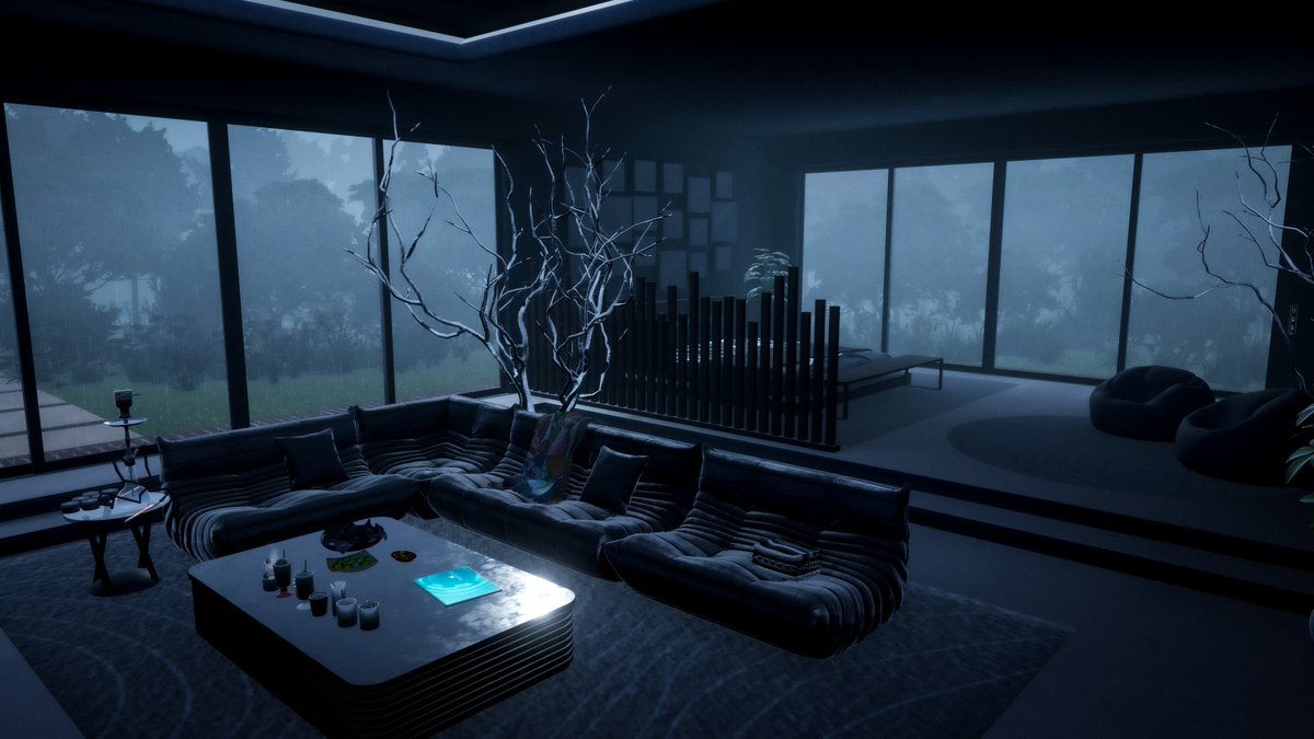 雨の庭を眺める、ちょっと気ままなお部屋です A cosy little room