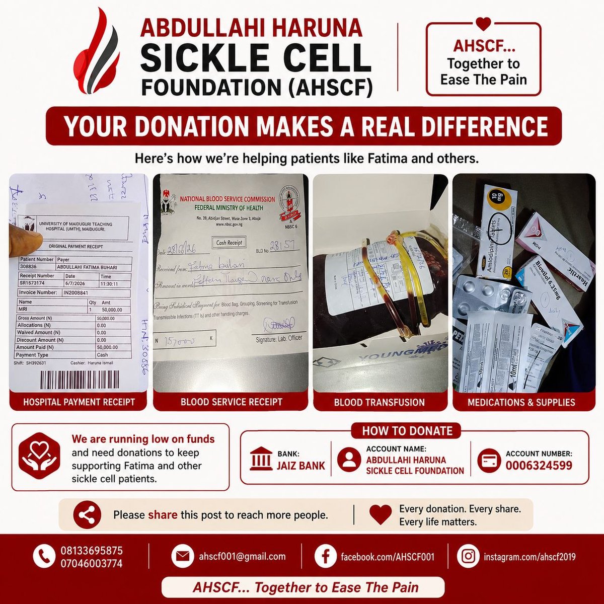 ahscf001's tweet photo. Please/donate share! #AHSCF #SickleCellFundraiser https://t.co/ePbXZF9GRI