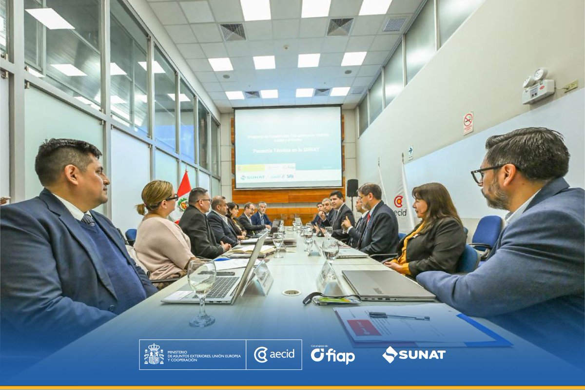 SUNATOficial's tweet photo. Concluimos el programa de Cooperación Triangular para América Latina y el Caribe: Pasantía Técnica en #Sunat con la participación del Servicio de Rentas Internas de Ecuador @SRIoficialEc 🇪🇨, la @SUNATOficial 🇵🇪 y el apoyo de @aecidperu. https://t.co/ASCqLxwGs1