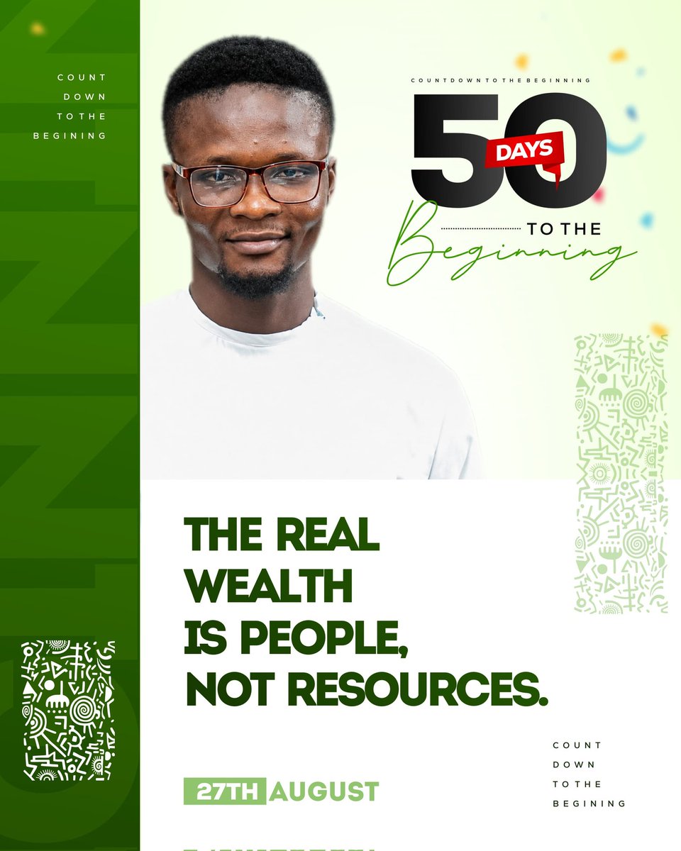 DmSolowise's tweet photo. Today marks 50 days to my next year of life and I need you to be comfortable with the fact that Peopleship is the real wealth. Invest in people deliberately, consistently and generously and watch everything else follow.

#Peopleship #HumanDevelopment #NationBuilding #LnD https://t.co/oeO4dGLKNn