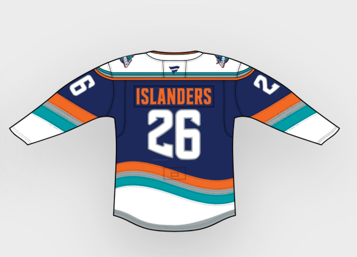 Array_EB's tweet photo. @IslesDen Here’s mine featuring the Lighthouse logo. Striping matches the waves in the background of the logo, and I think the grey is a cool addition for the Isles. https://t.co/QwPxDaV5Iq