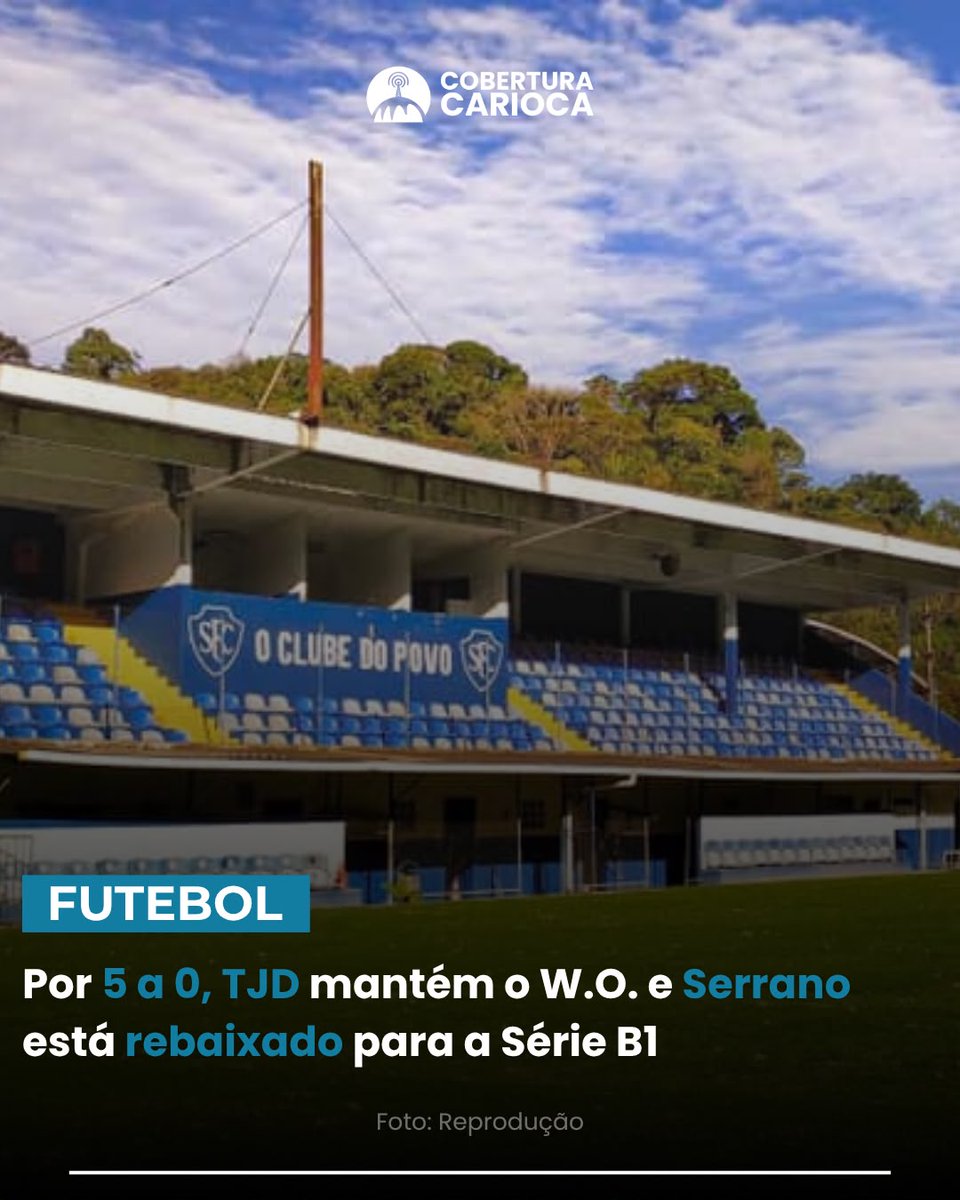 CoberturaRJ's tweet photo. 👨‍⚖️ | W.O. MANTIDO E SERRANO REBAIXADO

Por 5 a 0, o TJD-RJ manteve o W.O. aplicado na partida entre Serrano e São Gonçalo, assim permanencendo o rebaixamento do Leão da Serra. https://t.co/jVF9RYupJ9