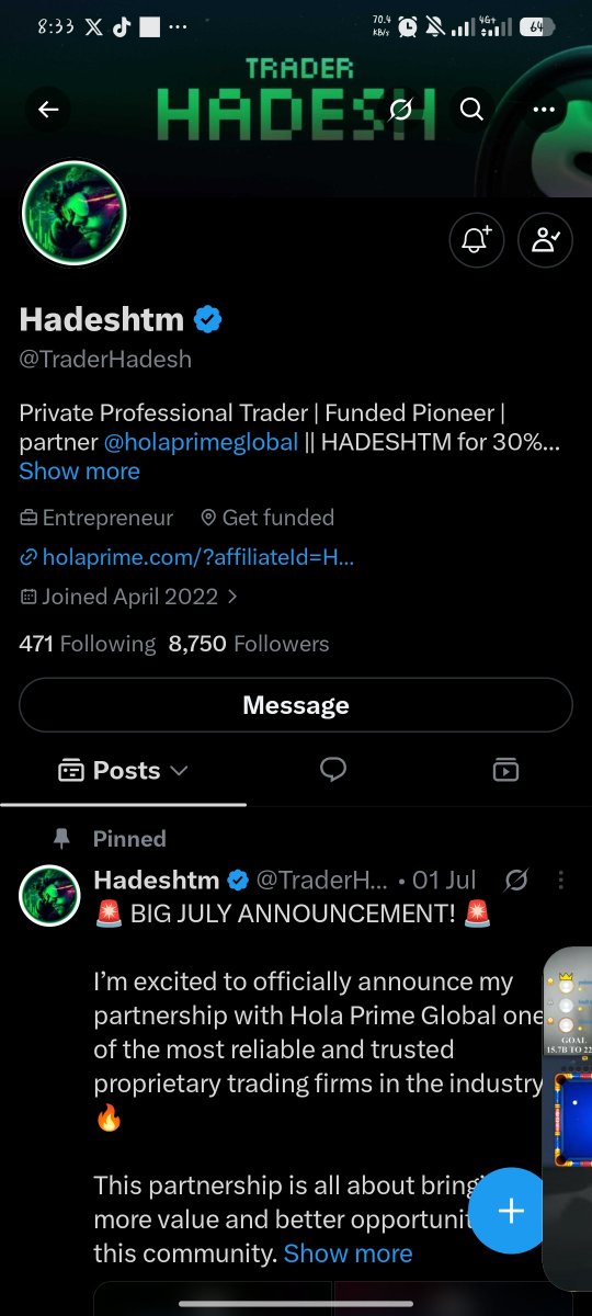Mannythelast's tweet photo. @Techriztm @PsychedeliaAcad @FundedNext @TraderHadesh Done Sir! From my mouth to God's ears 🙏🏾 https://t.co/wWbu7yhyLo