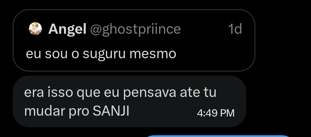 ghostpriince's tweet photo. eu ainda sou o suguru!! https://t.co/5zX4LlCV3Y