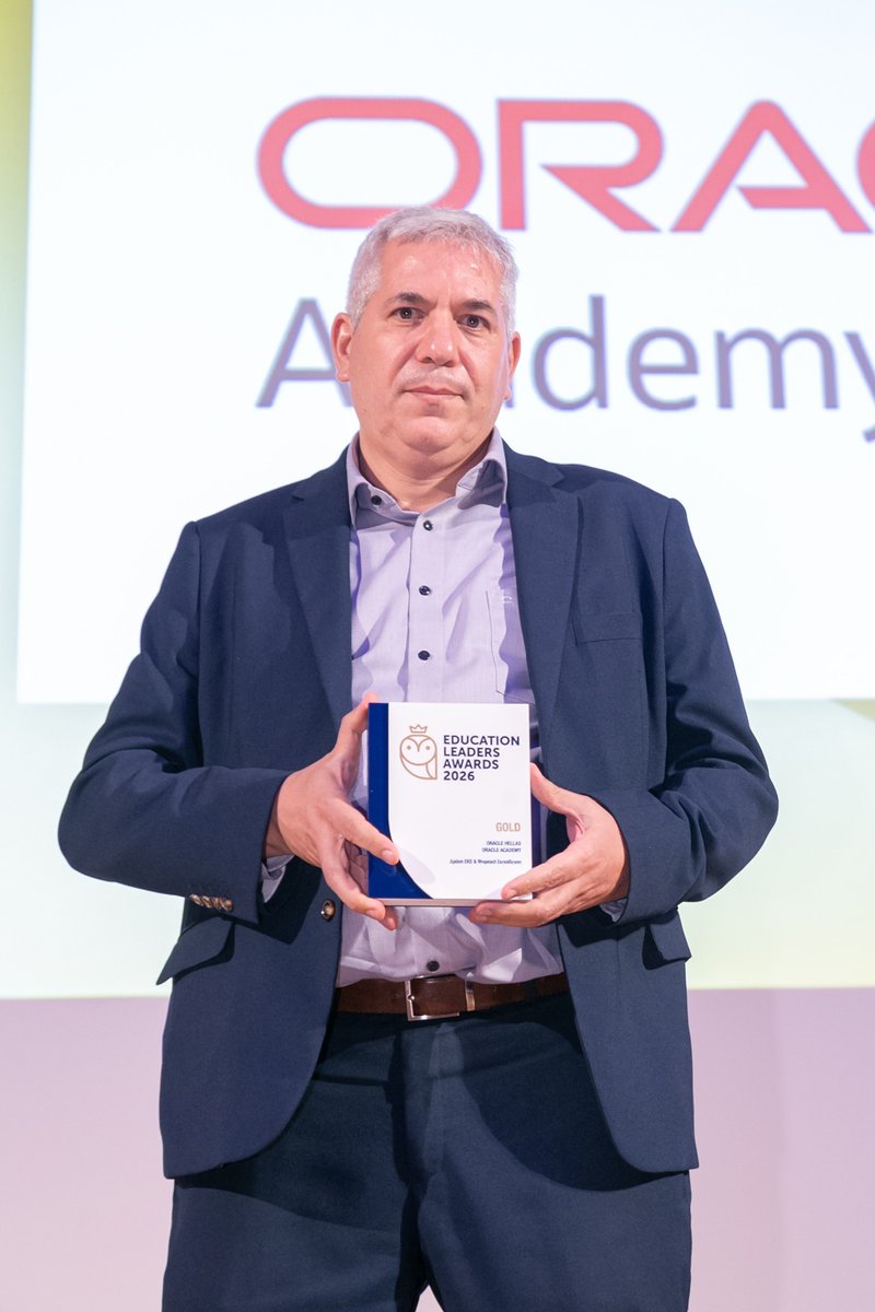OracleAcademy's tweet photo. We’re celebrating honors we received at the Education Leaders Awards 2026 in #Greece, recognizing ongoing commitment to digital #education, innovation, inclusion, and skills development. Awards include:
• Gold Award – #CSR Action and Digital Education
• Silver Award – Artificial Intelligence Initiatives
• Bronze Award – Gender Equality
• Bronze Award – Distance and Hybrid Learning Experience

@OracleAcademy also was recognized as a finalist in the categories of Innovative Educational Programs, #STEM/STEAM Education, and Digital Platforms and Tools. 

Read > 
https://t.co/fgndaKyc8D