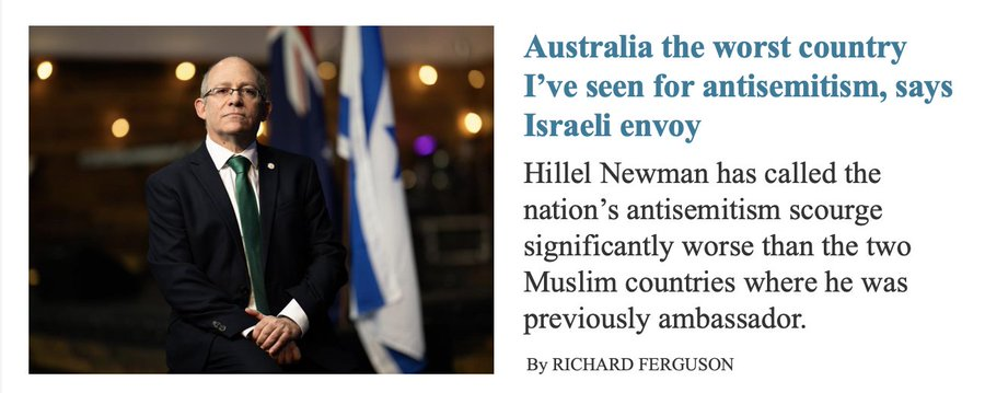 JonesHowDareYou's tweet photo. What I think Dr Newman means is that Australia is equal to other countries he's seen that object to the genocide of Palestinians.

If you weren't participating in this genocide, @AlboMP @SenatorWong, you'd expel the Israeli ambassador, right? Do I have that right? #auspol https://t.co/Jb5gK5SsB2