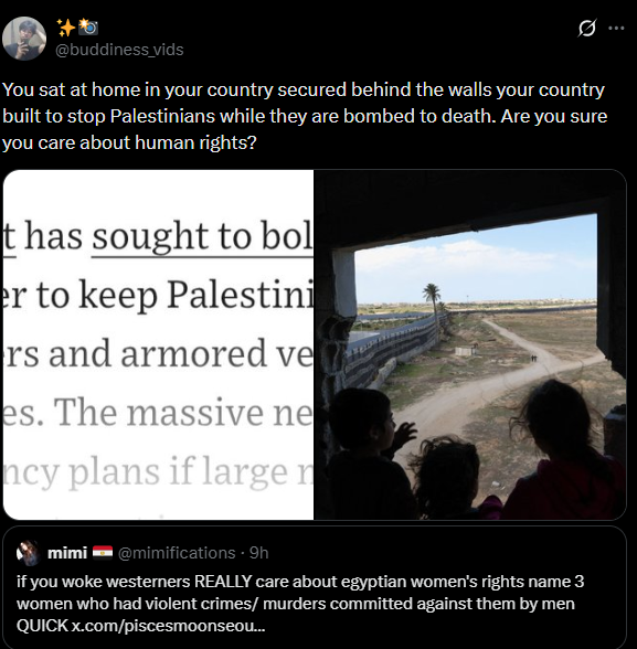 mimifications's tweet photo. this is by far the most insulting thing to be hurled at me all day.
my grandmother lived in rafah prenakba 
my greatgrandfather and egyptian officer  was part of the arab forces sent after the nakba to reclaim the stolen. he was also a doctor that saved lives while he was there https://t.co/yhAbqS2X9L