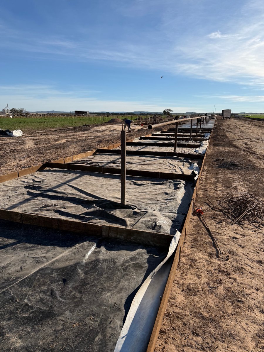 maguilarbenitez's tweet photo. Creciendo e invirtiendo en más ganadería 
Nueva línea de corrales, son 9 corrales que aumentan nuestra capacidad instalada para llevarla a unas 24mil cab
Capacidad por corral para 250 novillos
Comederos Premoldeados 
Bebida en el medio 
Caños petroleros 
#LasChilcas Feedlot https://t.co/g30MhC2hrU
