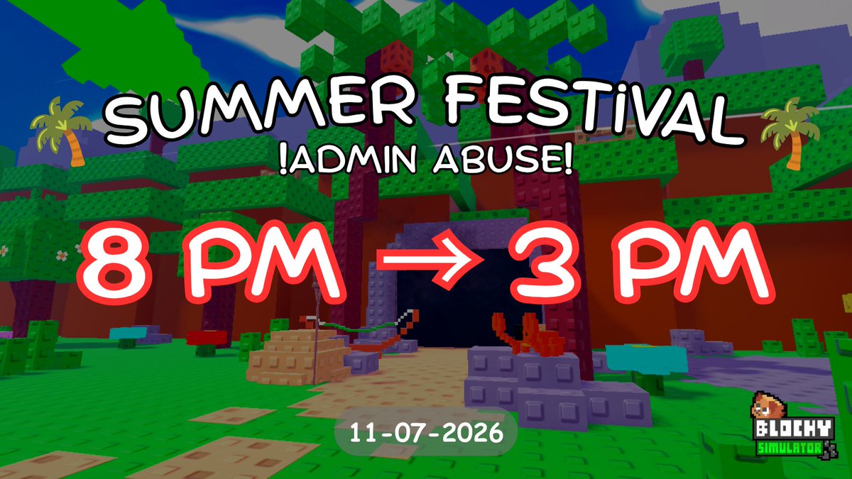 MEGAgames_GG's tweet photo. Great news! The Summer Festival Update is arriving earlier than planned. Instead of launching at 8:00 PM, the update will now go live at 3:00 PM. We can't wait for you to experience all the new content. See you at the Summer Festival! 😎🔥 https://t.co/y7GSYzqKyZ