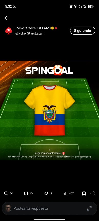 Escaffa1's tweet photo. @PokerStarsLatam [Escaffa] #Spingoal https://t.co/au38A2PUxX