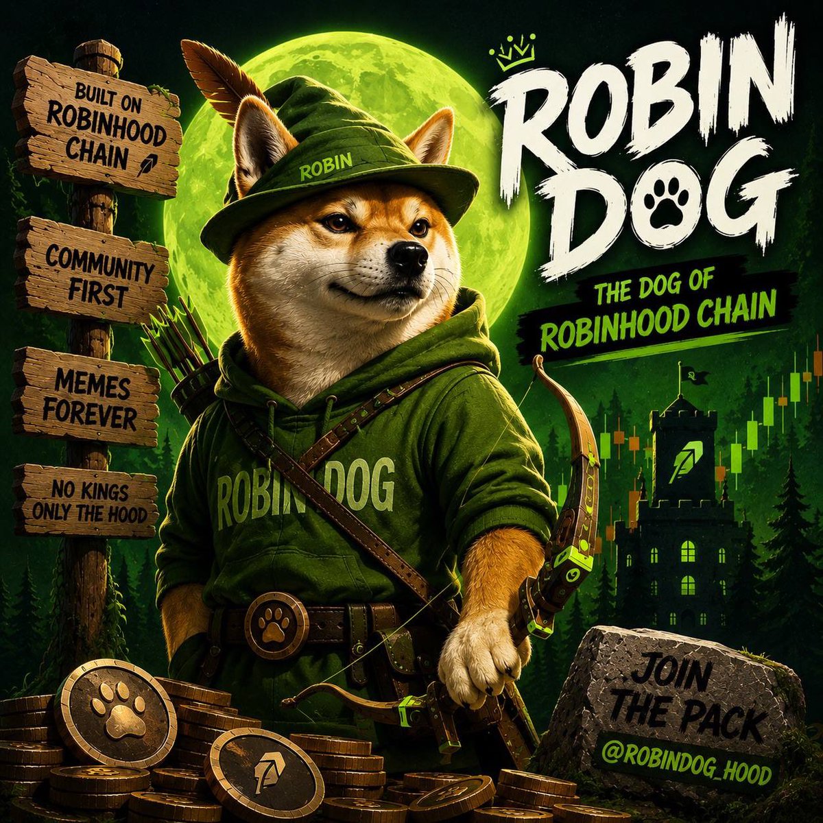 Ella_Crypthq's tweet photo. @zjbrenner The Hood finally has its dog. Feels like the beginning of something fun. Welcome to the pack. $ROBINDOG

CA: 0x11ec82fB4F0bcC60915c1ED25390406b7e8a0F07

Buy: https://t.co/YTGUP9SACa https://t.co/GcGXopYrsR