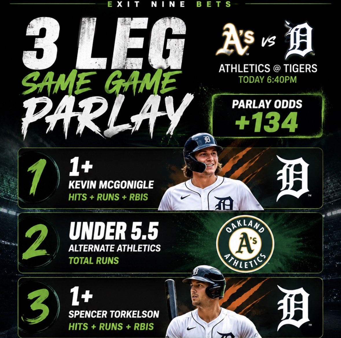 joyrdlegend's tweet photo. no sweat 3 leg parlay for DK ⬇️ https://t.co/prui59IQku