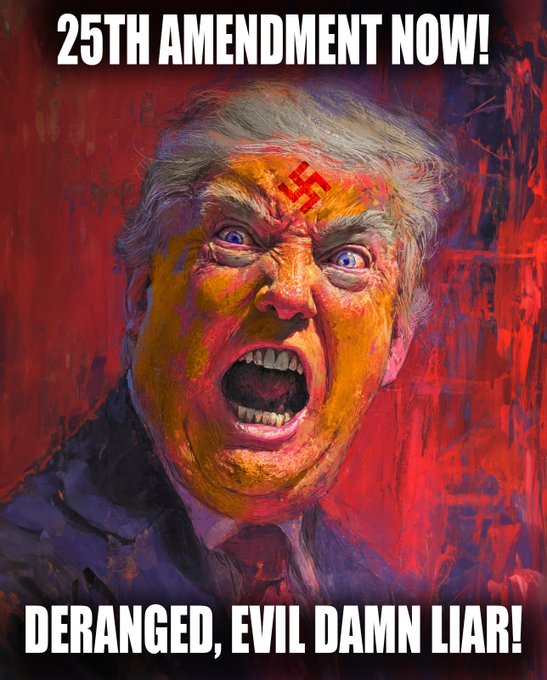 TravelQueen15's tweet photo. @WhiteHouse WH BOT LUNACY vomit for the MAGA minions to slurp, swallow and ask for more! HE is the LEAST RESPECTED  head of state [prob even Kim Jung Un] in the ENTIRE WORLD! #Fascist47isINSANE and we ALL know it!! @POTUS GFY!!  #IMPEACH47NOW!
#VOTEBLUEANDSAVETHEWORLD! https://t.co/Su1btTLli9