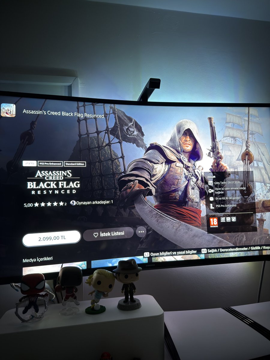 konsolum's tweet photo. 🎮🔥Assassin's Creed Black Flag Resynced, çıktığı gibi İNDİRİME GİRDİ! 

Ön sipariş döneminde 2.579,00 ₺ olan oyunun fiyatı, çıkışıyla birlikte 2.099,00 ₺'ye düşürüldü. https://t.co/sTrBvOeH7T