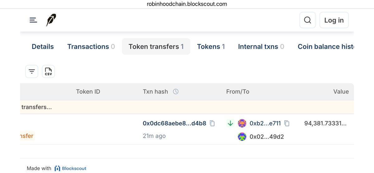 hoangvi29's tweet photo. Robinhood scam ae cẩn thận nha. Mua token xong bị chuyển đi ví khác ngay lập tức https://t.co/j9VNr9o6cX