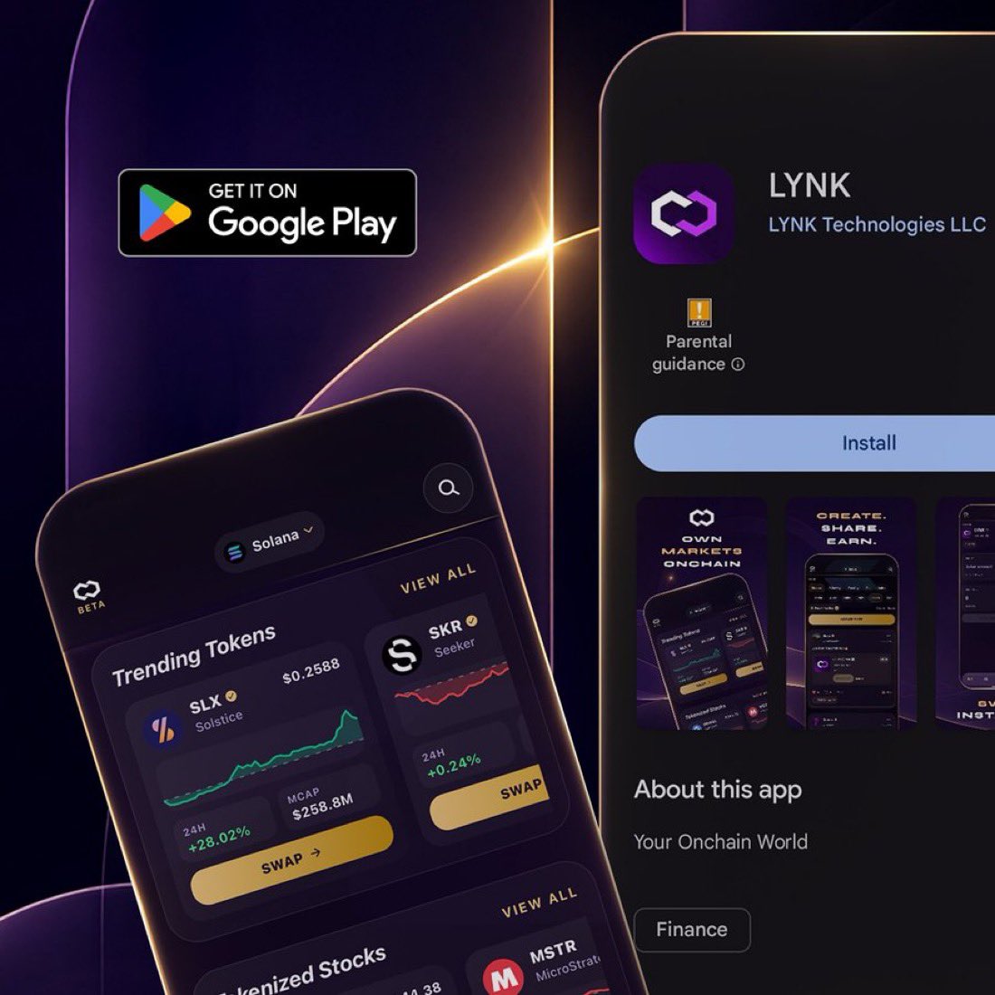 LYNKTOKEN's tweet photo. Slowly, then all of a sudden.

@thelynkapp BETA is live on Google Play Store! 

$LYNK 🆙 x @thelynkapp 

HZG1RVn4zcRM7zEFEVGYPGoPzPAWAj2AAdvQivfmLYNK https://t.co/PfBBhFN27X