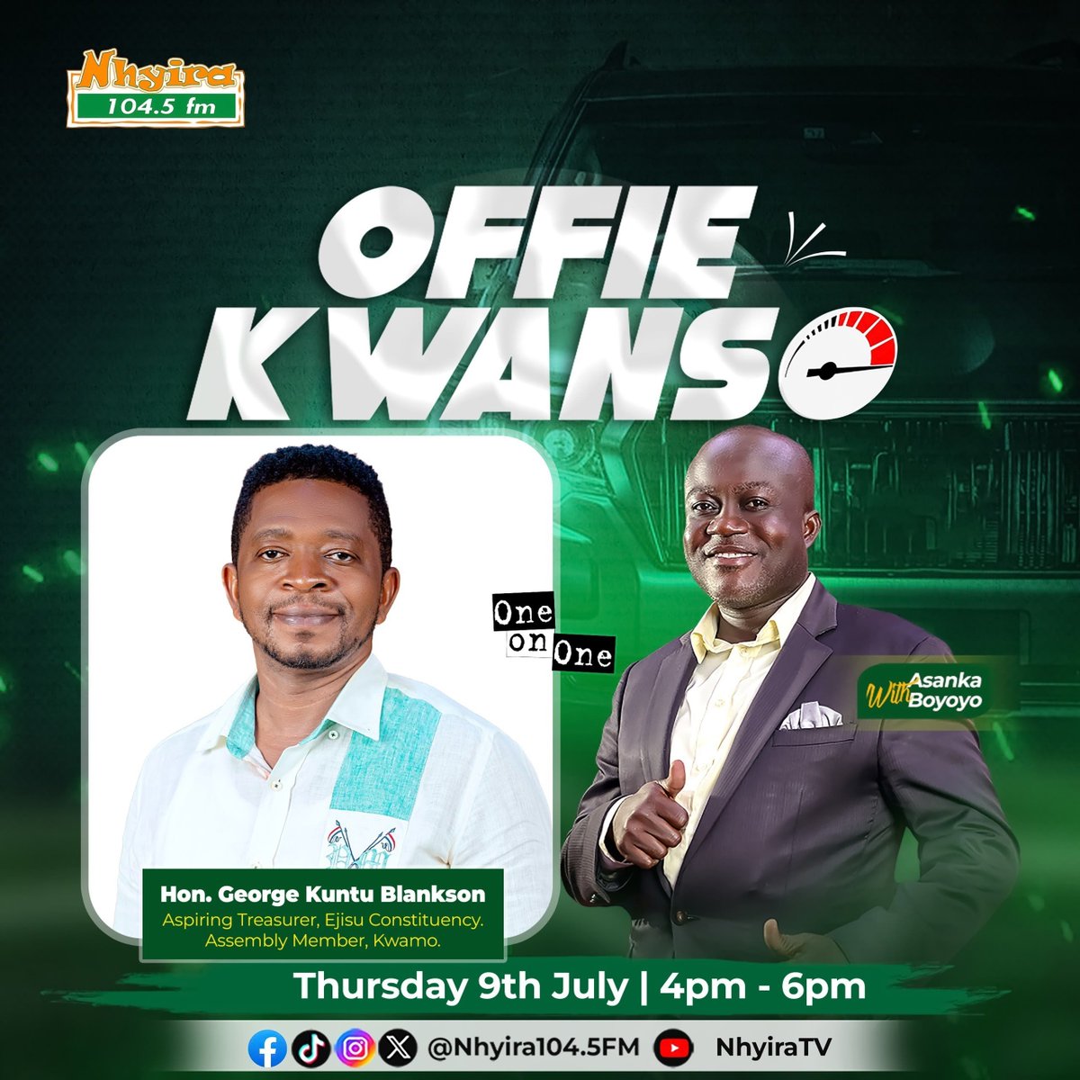 nhyira1045fm's tweet photo. Exclusive with Hon. George Kuntu Blankson.
#NhyiraFM
#NhyiraOffieKwanso
#LikeCommentShare https://t.co/DLAnSMrasF