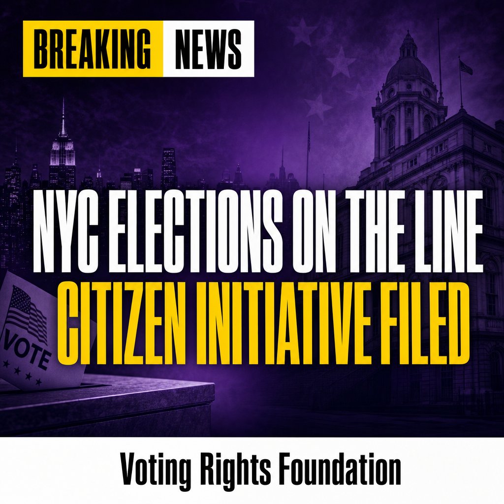 TheVotingRights's tweet photo. Citizens in New York City have submitted a ballot initiative that would change how elections for city office are conducted, affecting candidate qualification rules and election structure for all city races. Residents will likely vote on whether to adopt the new framework. https://t.co/pwq142w4gQ