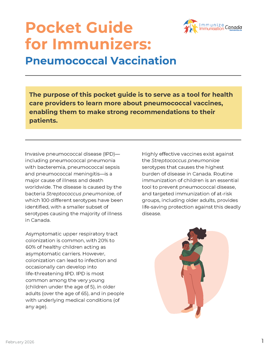 ImmunizedotCa's tweet photo. Pocket Guide for Immunizers: Pneumococcal Vaccination | https://t.co/4Denc0DjFL #pneumococcal #VaccinesWork #VaccinesSaveLives #GetImmunized https://t.co/8WY7eiyhYm