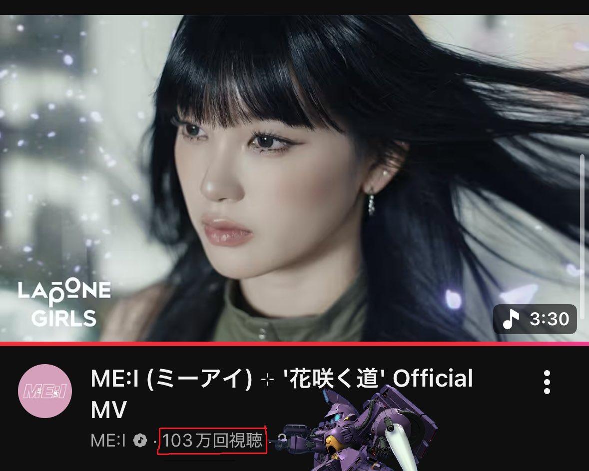 BN_1620's tweet photo. YOU:MEの皆さん、おはようございます。
朝から超ビッグニュースです。
ついに花咲く道のMVが100万回再生を突破しました！！

3時間程前に突破したようなので、公開後57時間になりますね。
みんな、本当におめでとう！！

#ME_I 
#ME_I_花咲く道 https://t.co/UvZgiFlIIZ