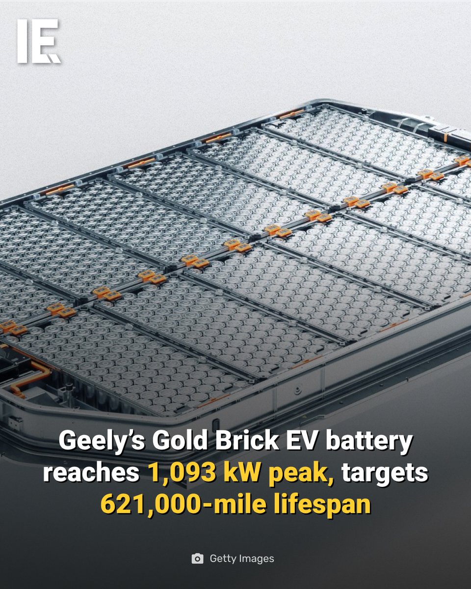 IntEngineering's tweet photo. The battery uses a 900-volt system that helps it release heat more effectively during ultra-fast charging.
https://t.co/UvgiKTnARR
#EVBattery #FastCharging #GeelyEV https://t.co/kVQyz00EOG