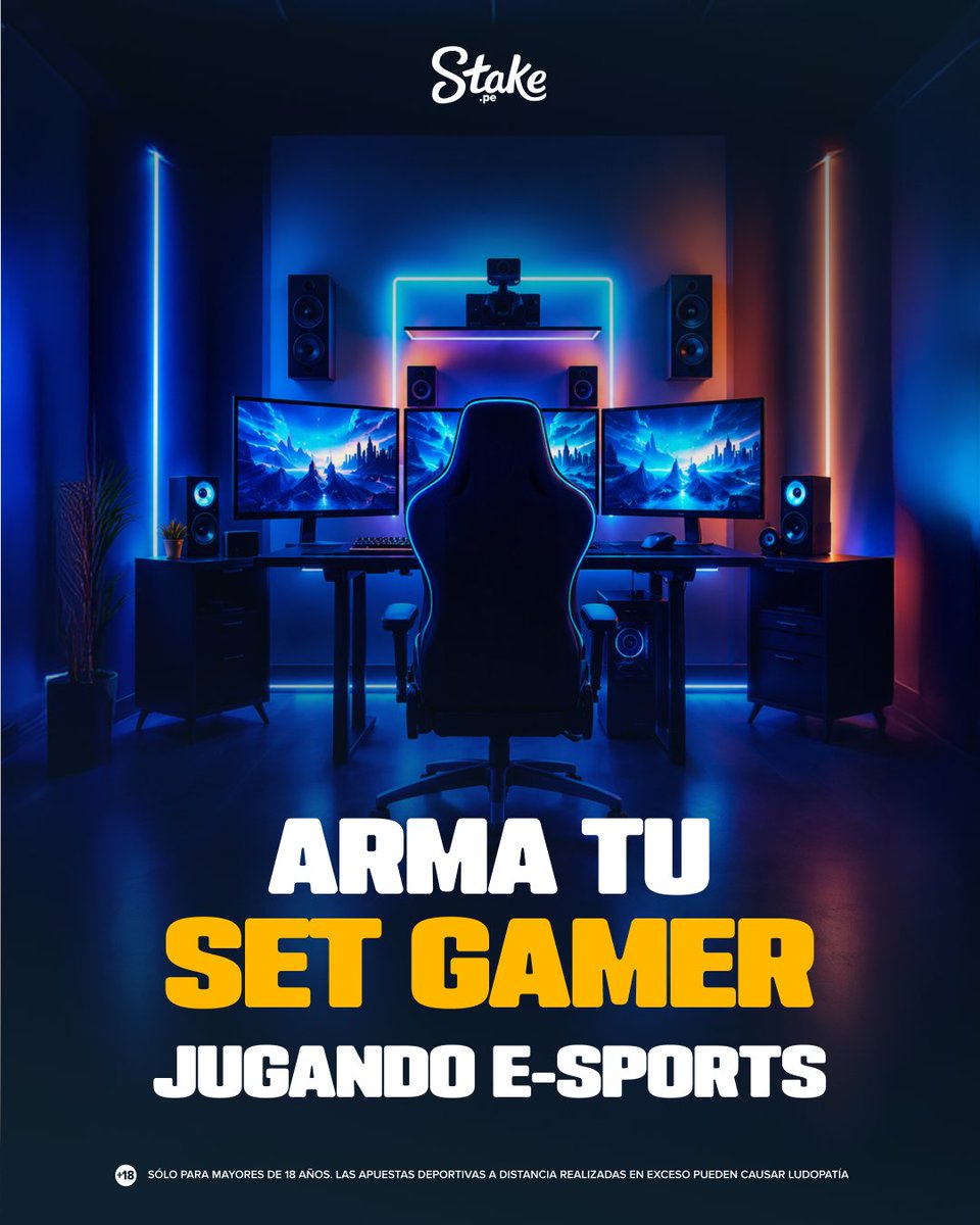 PeruStake's tweet photo. Convierte tu suerte en una laptop + silla + audífonos 🎧💻

Mantén tu racha de victorias en el Esports World Cup 2026 y participa por freebets y un pack gamer 🤟🏻

*Aplican T&amp;C: https://t.co/oAyOFmjS8U https://t.co/icf1kS6ED9
