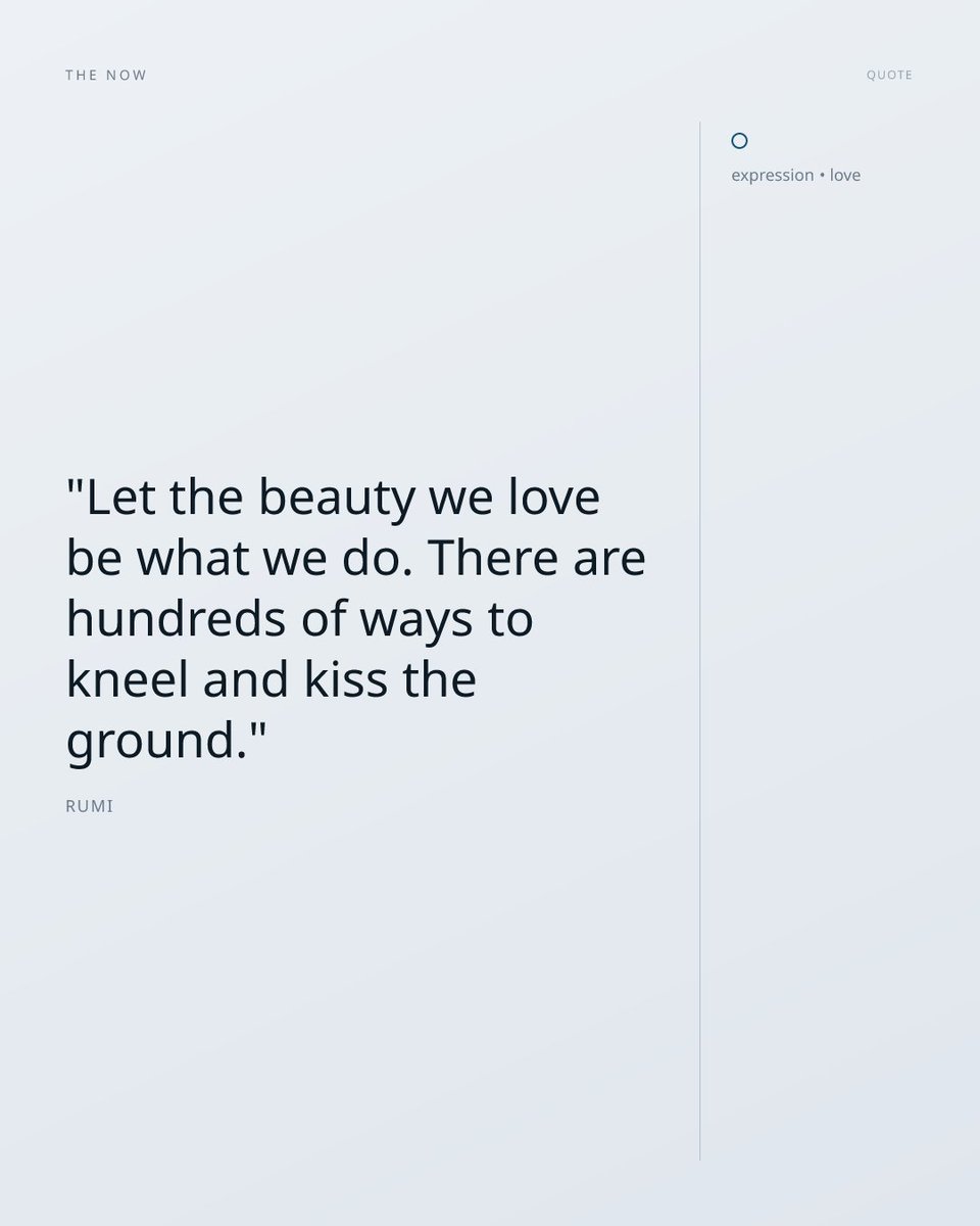 thenowapp's tweet photo. Words worth sitting with from Rumi.

https://t.co/KoFz4dNkB2 https://t.co/lE5LA2vCeb