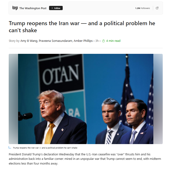 ArmstrongEcon's tweet photo. Trump is trapped. He cannot escape without admitting this was orchestrated by the Neocons, and it is Netanyahu’s war. https://t.co/Z9YEf6M2e8