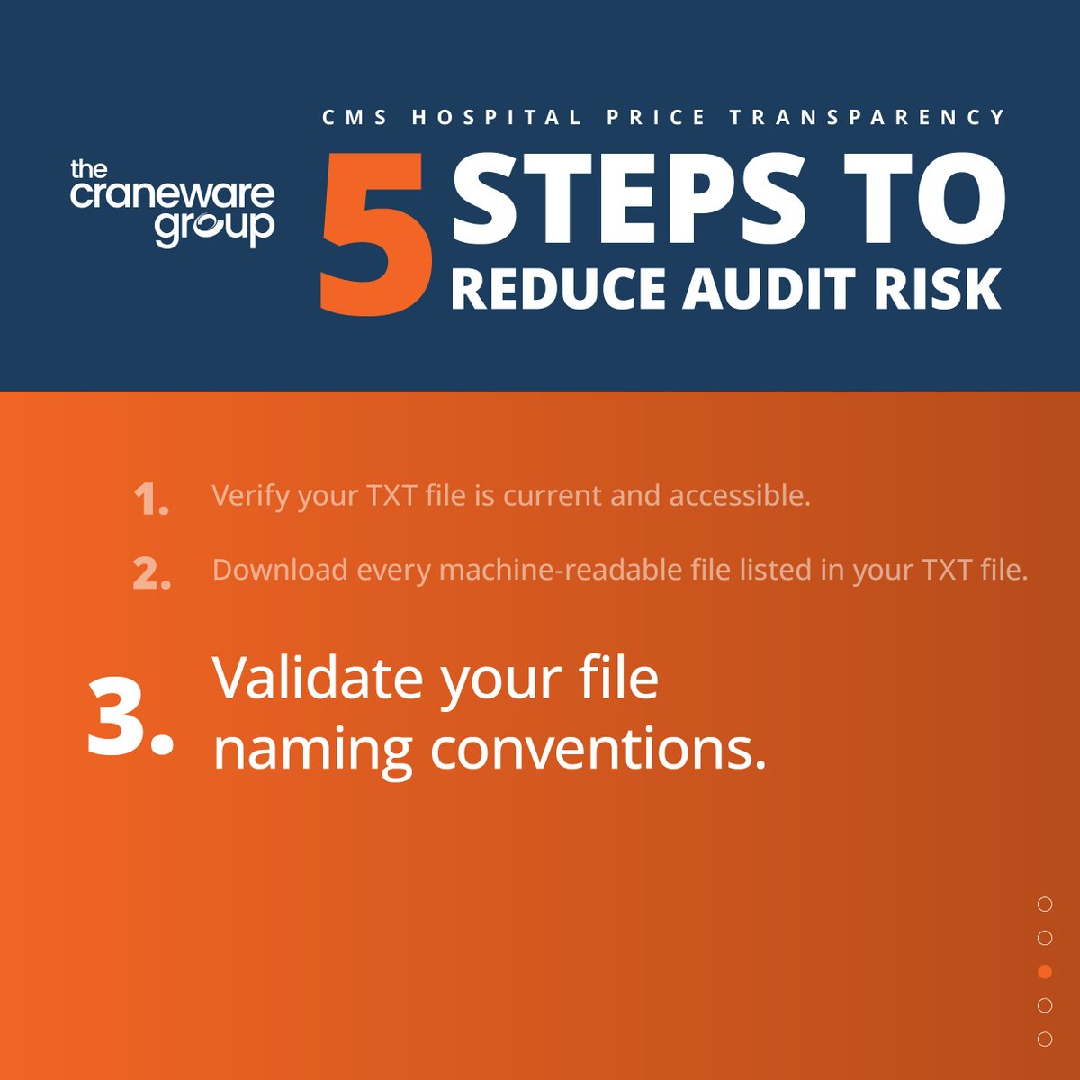 craneware's tweet photo. Fix file naming before it flags you! 

✅ STEP 3: Validate your file naming conventions​.

CMS expects a standardized format. Run your files through the CMS Validator to check naming conventions: https://t.co/A9wZF6OASo 

Need help? Contact us: https://t.co/Z7ggUnPMfj https://t.co/bYhZpCO0yL