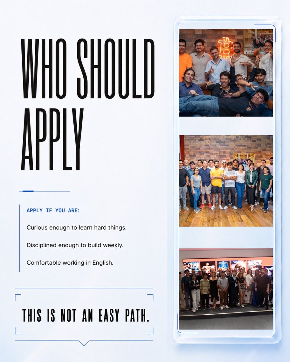 cubo_ai's tweet photo. Applications are officially open! 🚀

 Join the next generation of AI builders and learn directly from experts in AI, Robotics, and Sovereign Tech. This isn't an easy path, but if you're curious, disciplined, and ready to build real-world solutions, we want you.

⏳ Apply now! https://t.co/Qk7Rm8Kbs3