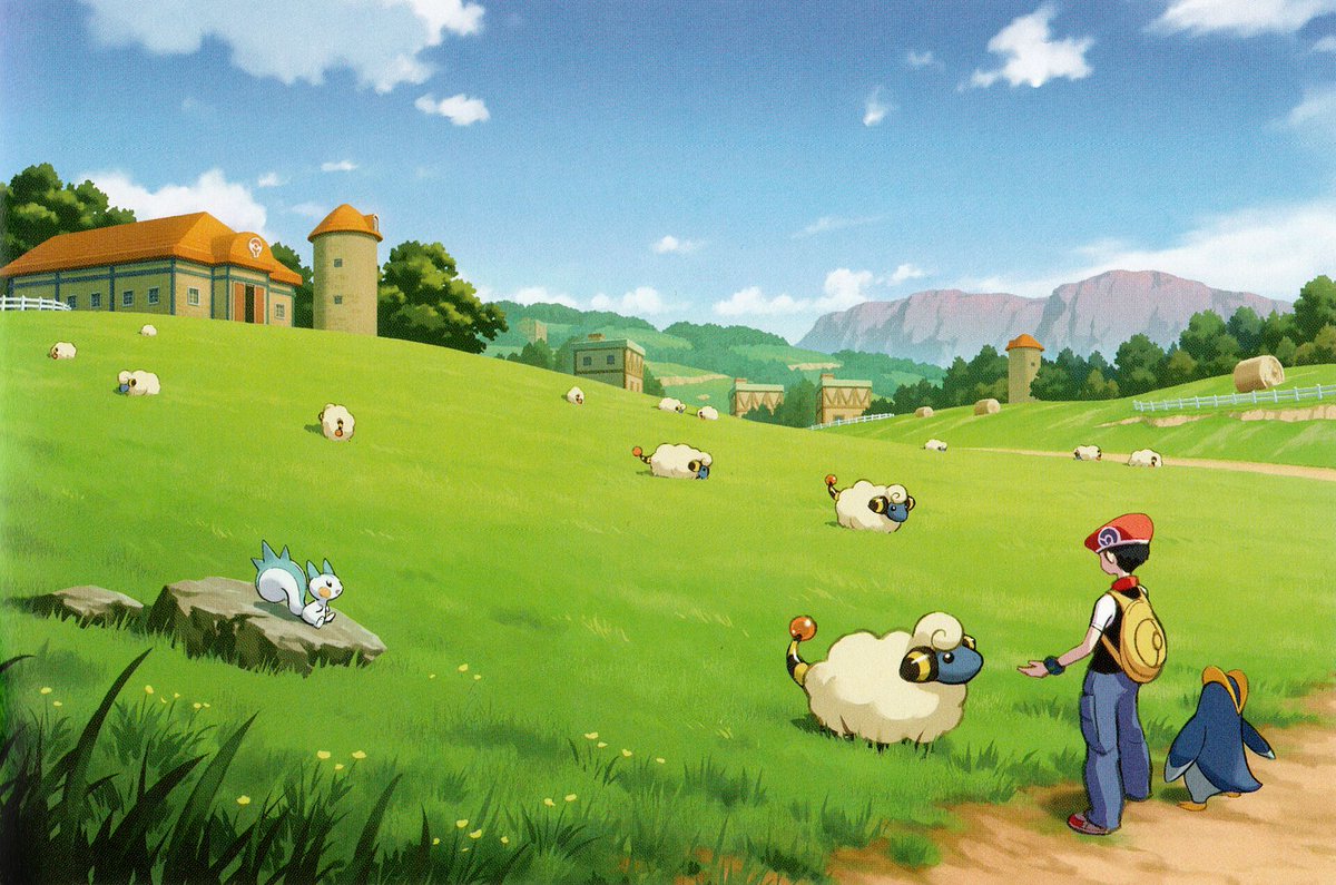 PokeDailyPost's tweet photo. Artworks from Pokémon Brilliant Diamond &amp; Shining Pearl are so beutiful, It's a shame the final game isn't even half as good as that... https://t.co/jVRuzt4Jbg