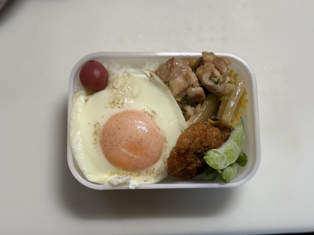 ozv5c's tweet photo. 今日の娘のお弁当

#おうちごはん #料理記録 #Twitter家庭料理部 #料理好きな人と繋がりたい #料理　#養生　#もち麦ご飯　#一飯一菜　#お弁当　#お弁当記録 https://t.co/cl7lQBs4Bd