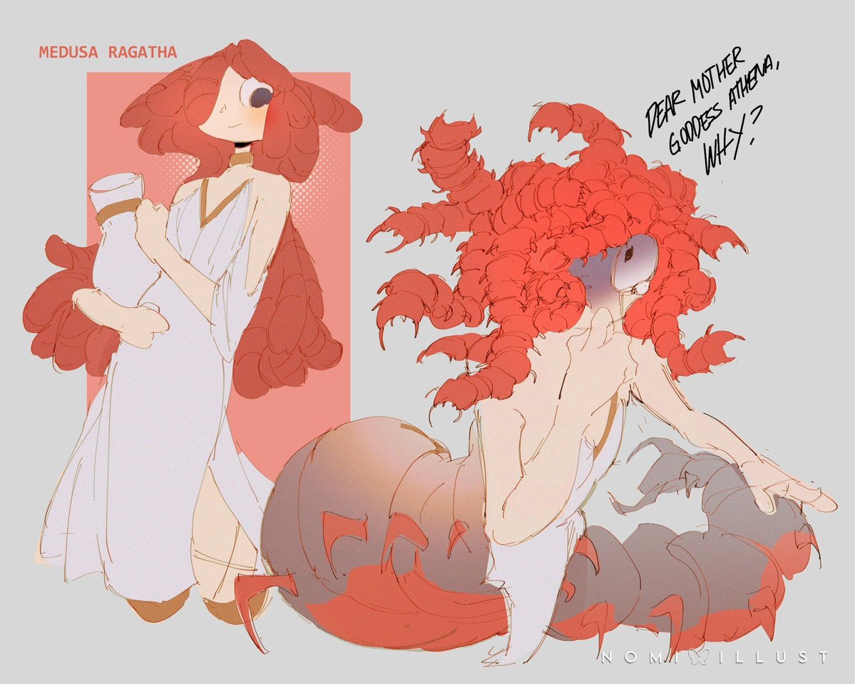 nomi_illust's tweet photo. Medusa Ragatha concept https://t.co/VBKuhGKpaE