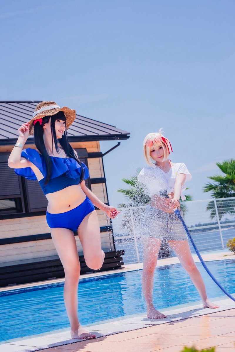 natumikann02111's tweet photo. ※コスプレ
リコリス・リコイル
　　　　　　　　summer vacation🌻
#MK #鴨コス https://t.co/eTGY6zIgFb
