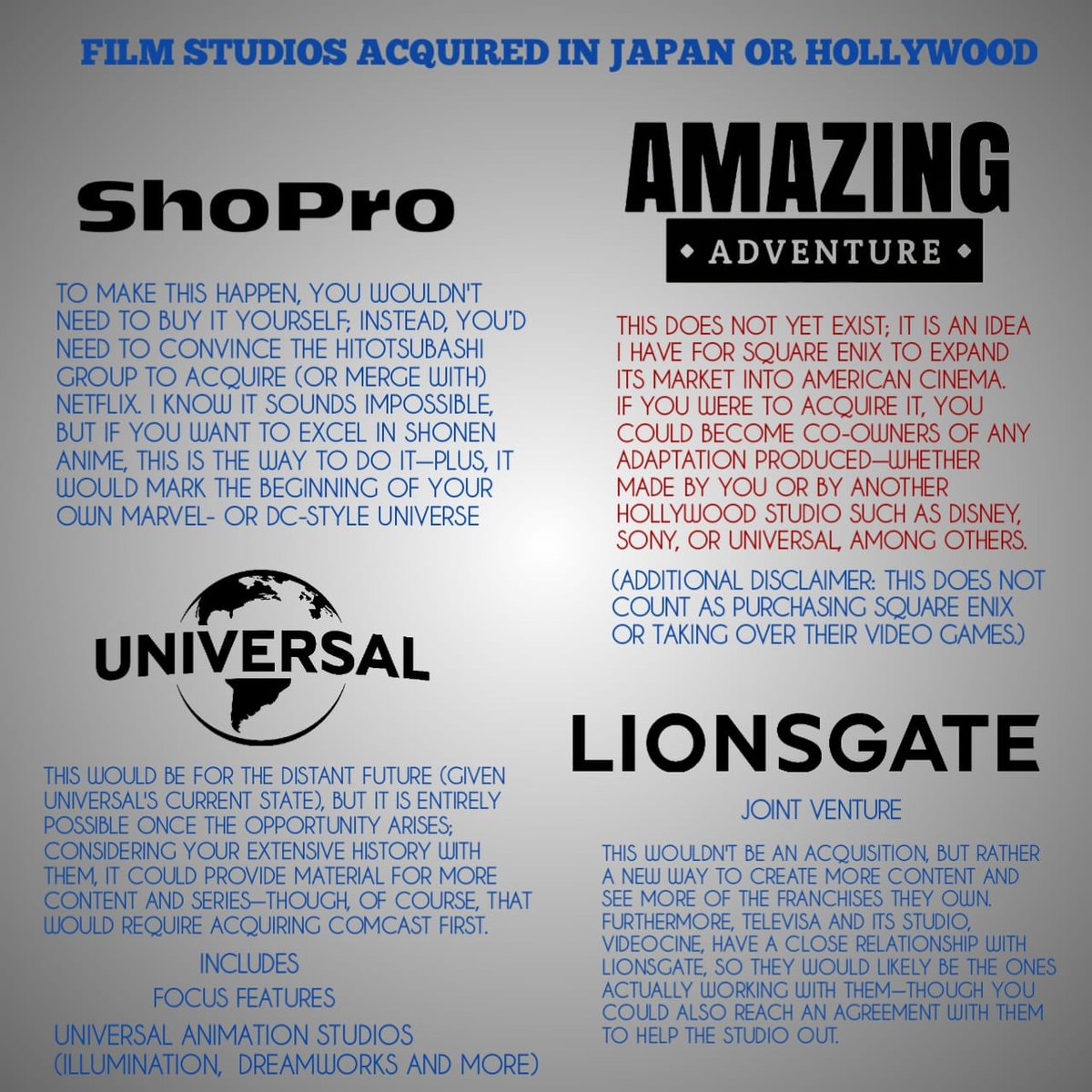 ESTRELLATOON13's tweet photo. @netflix Companies you should buy for a future that will greatly benefit you. #Netflix #KyotoAnimation #ÁnimaEstudios #ToeiAnimation #ShoPro #SquareEnix #UniversalPictures #Lionsgate #Televisa #Vix #UniversalTelevision #JuddApatow #ReinoAventura #Sanborns #KoedaAnimation #SNK https://t.co/PW3y0lUyi7
